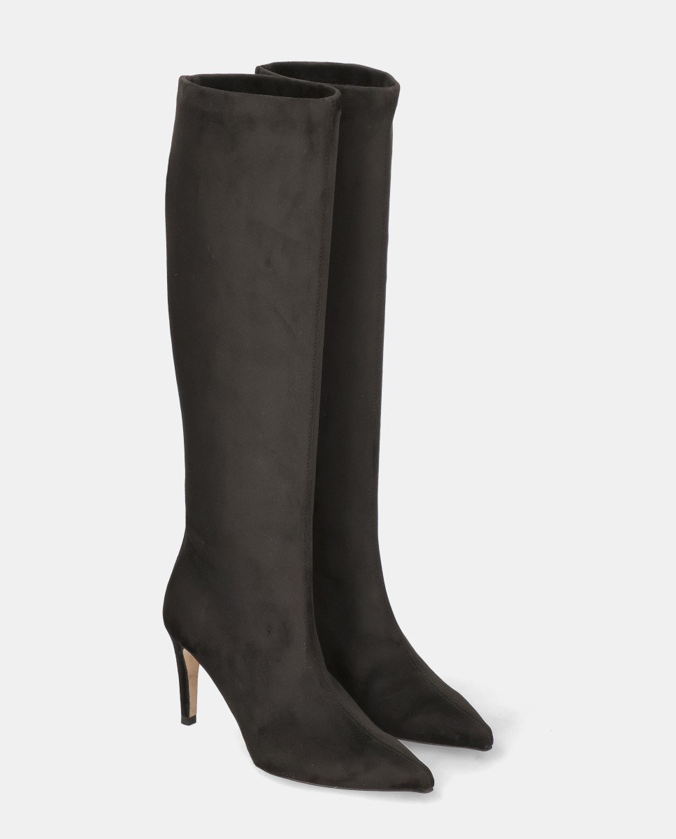 Botas alya de mujer en tela efecto ante - Pretty Ballerinas - Negro Negro-2