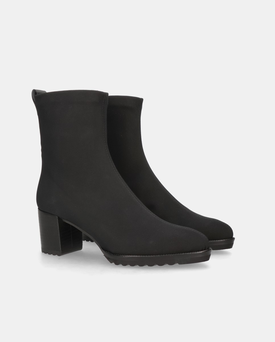 Botines cindy de mujer en tela elástica resistente al agua - Mascaró - Negro Negro-3