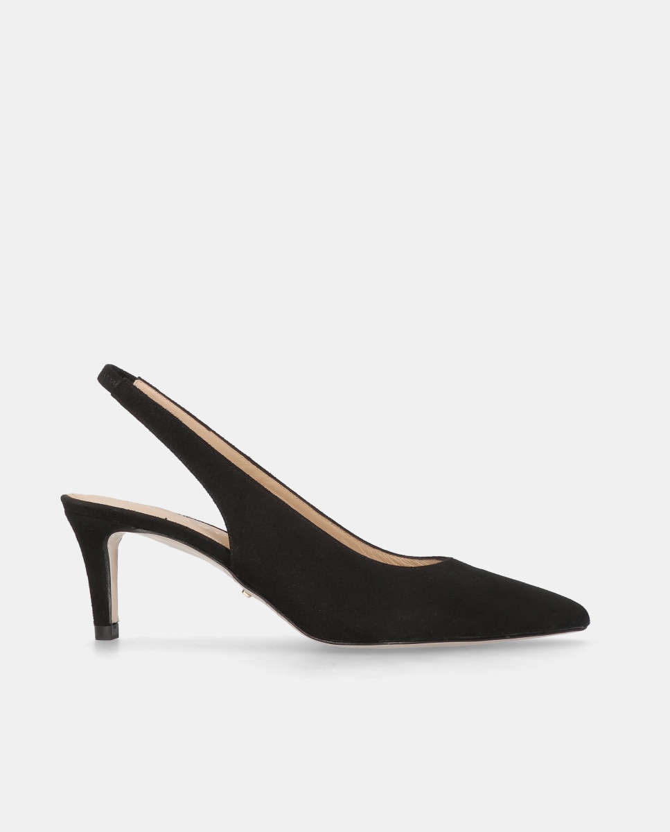 Imagen 0 de Zapatos de salón noa de mujer en ante suave Negro