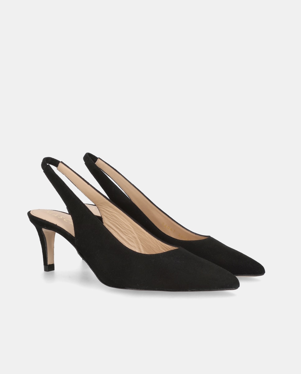 Zapatos de salón noa de mujer en ante suave - Mascaró - Negro Negro-3