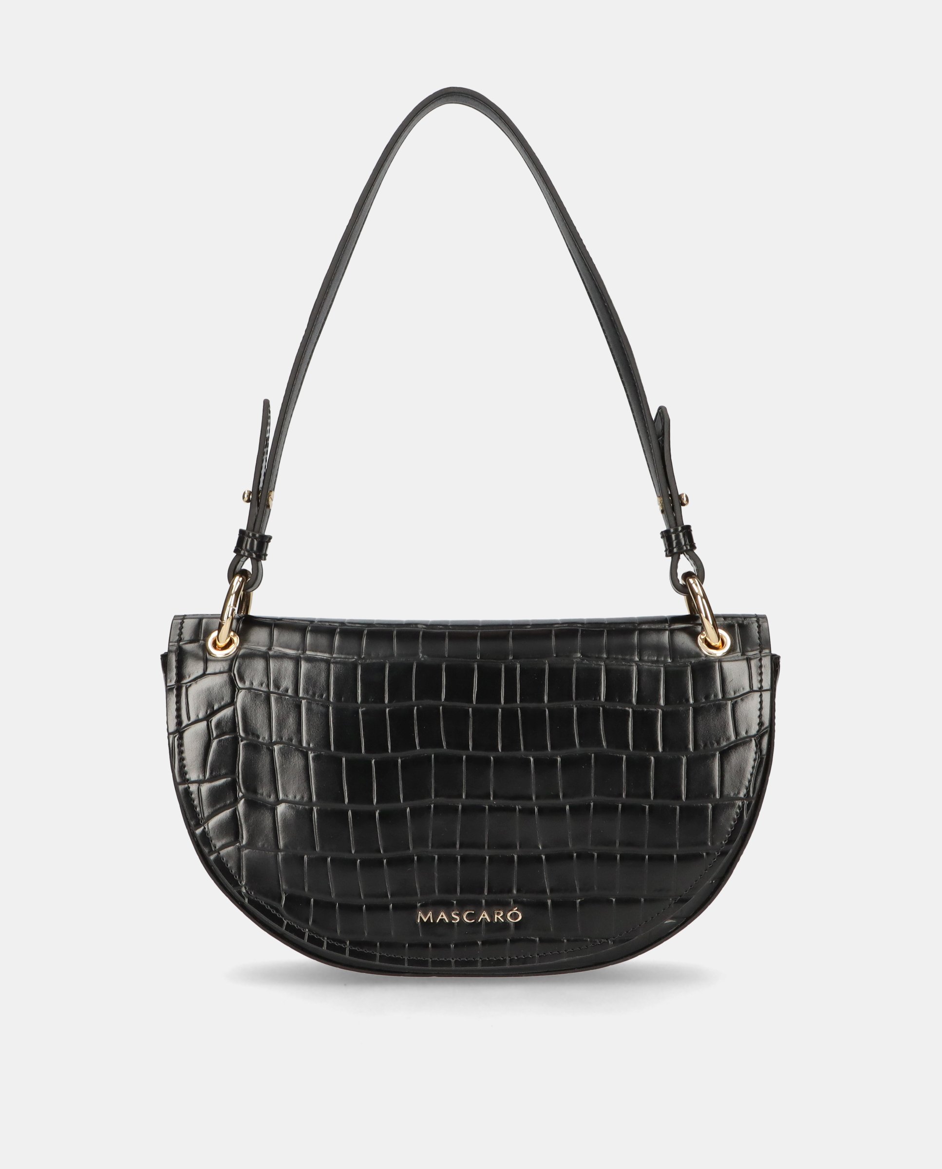 Imagen 0 de Bolso de hombro de mujer en piel Negro