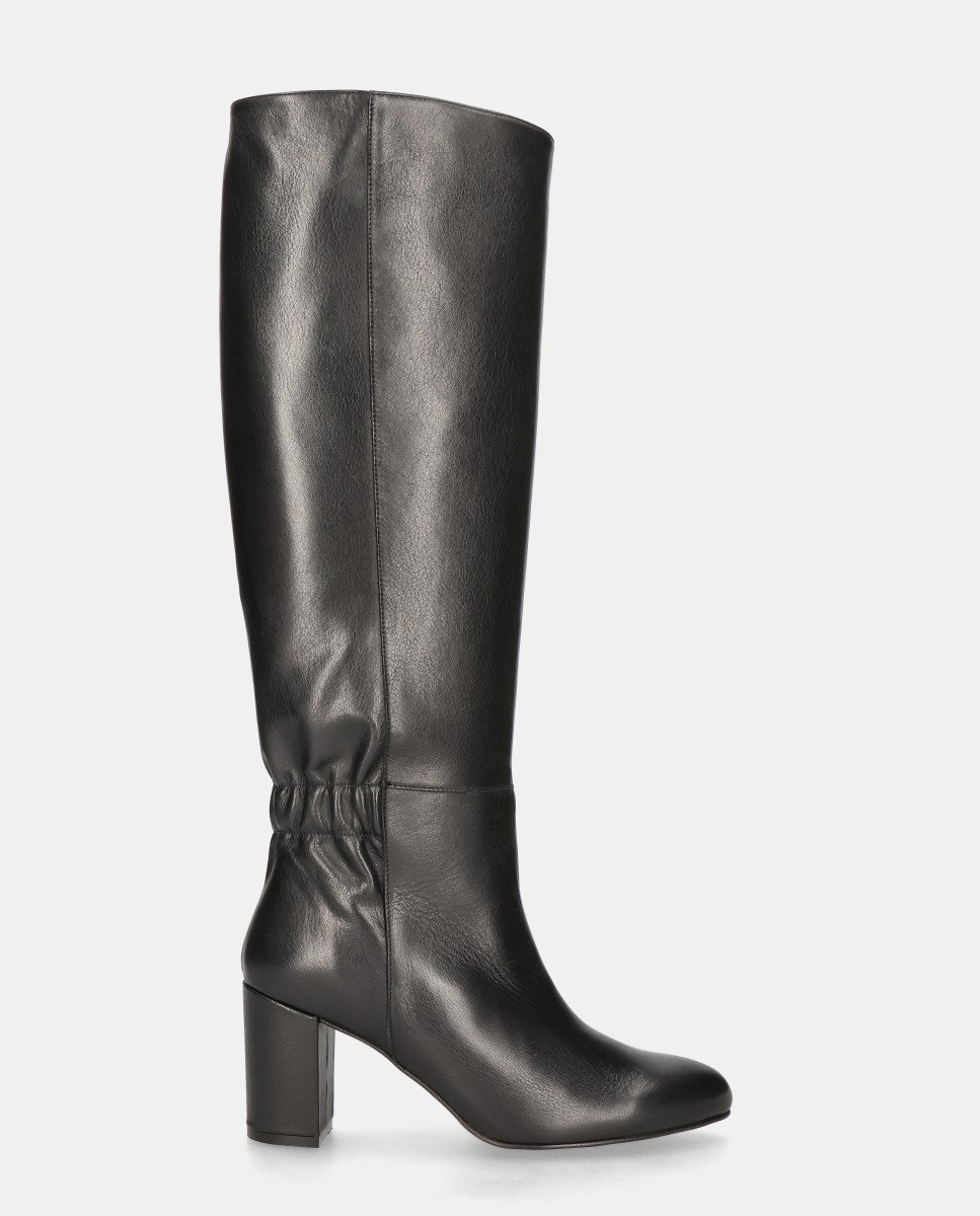 Botas altas alix de mujer en piel - Mascaró - Negro Negro-1