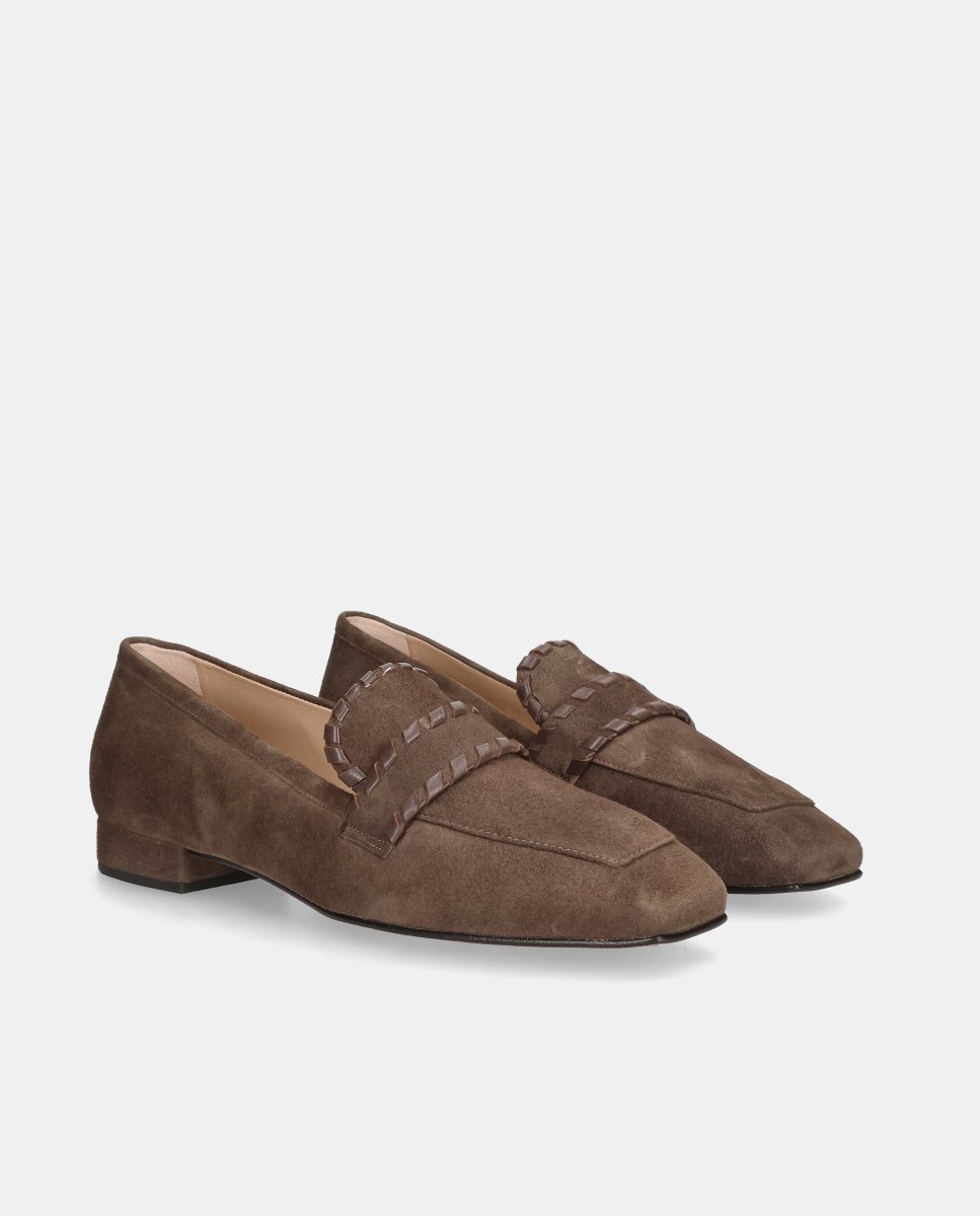 Imagen 2 de Loafers mayra de mujer en ante suave - Mascaró - Gris Gris