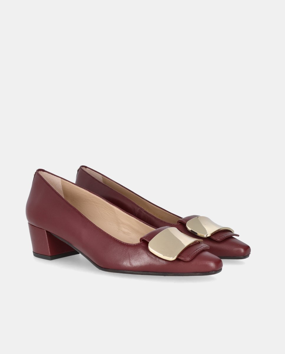 Zapatos de salón greta de mujer en napa suave - Mascaró - Rojo Rojo-3