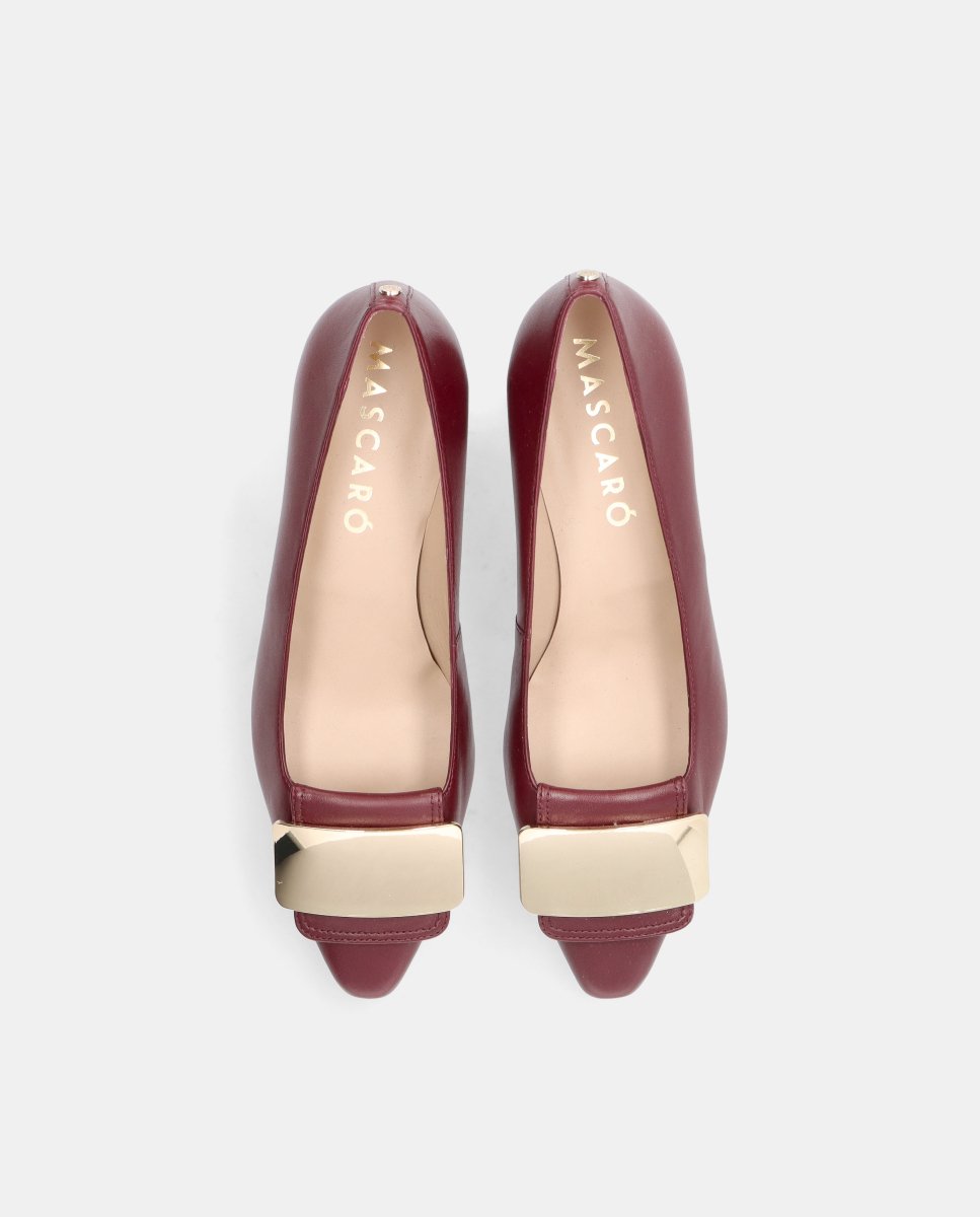 Zapatos de salón greta de mujer en napa suave - Mascaró - Rojo Rojo-2