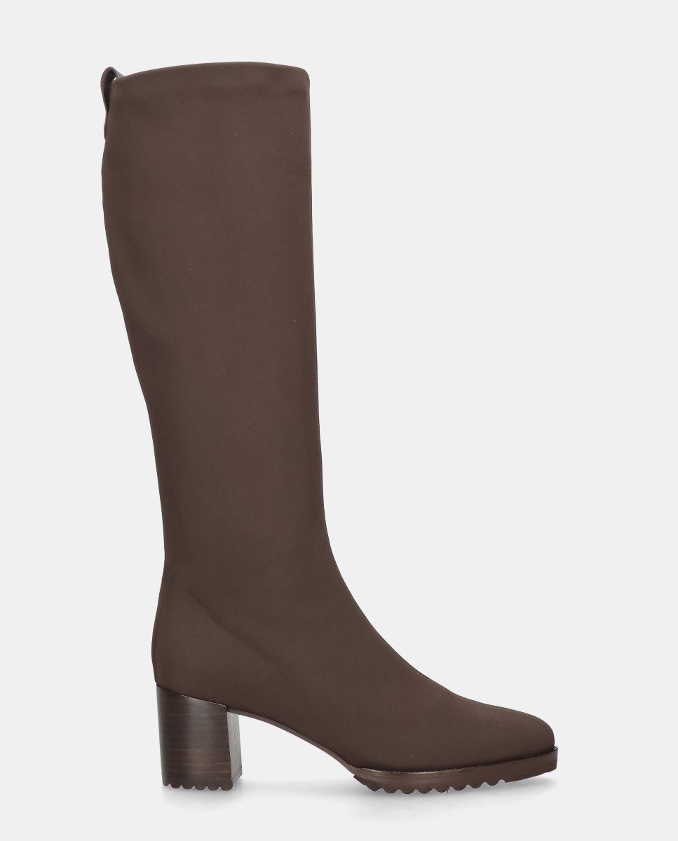 Botas cindy de mujer en tela elástica - Mascaró - Marrón Marrón-1