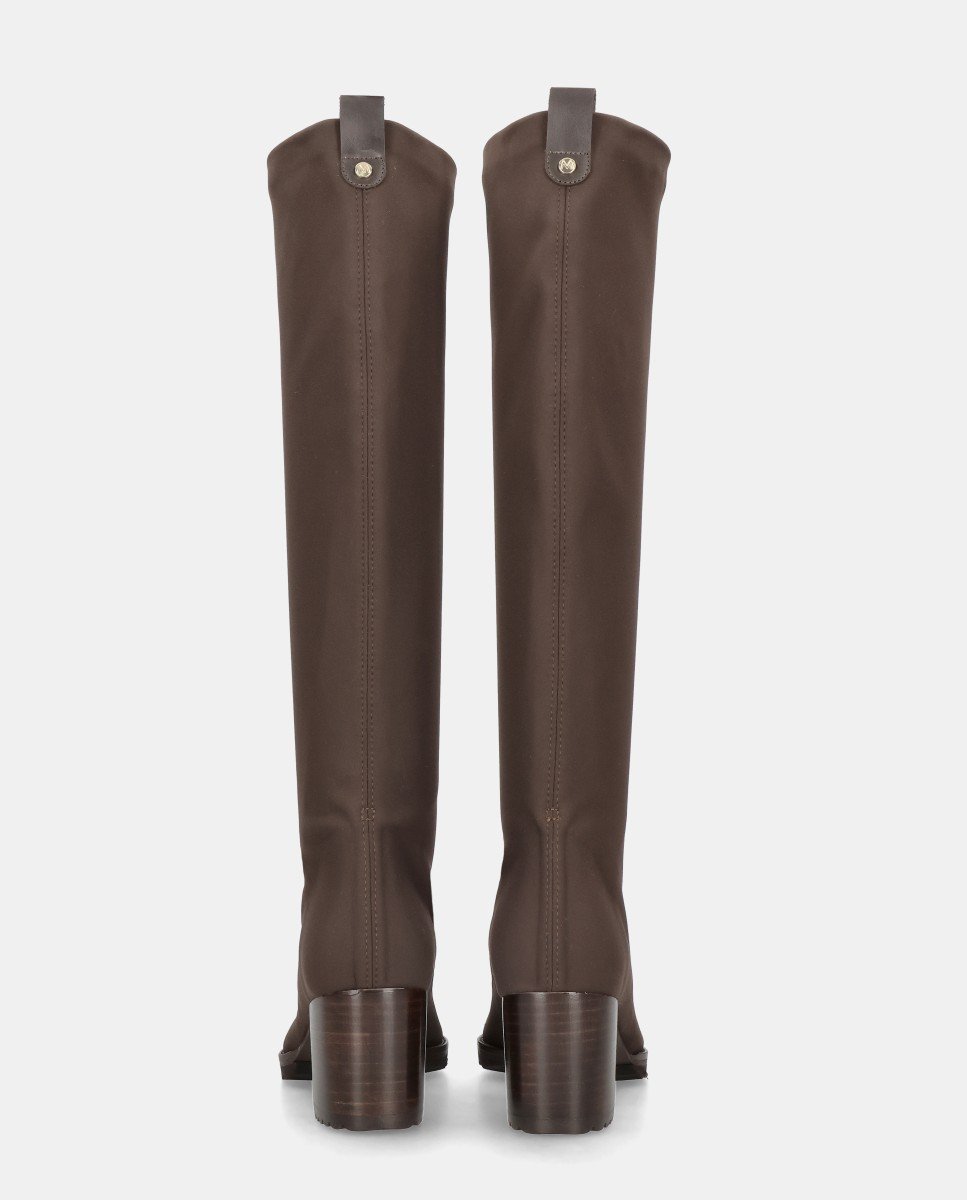 Botas cindy de mujer en tela elástica - Mascaró - Marrón Marrón-2