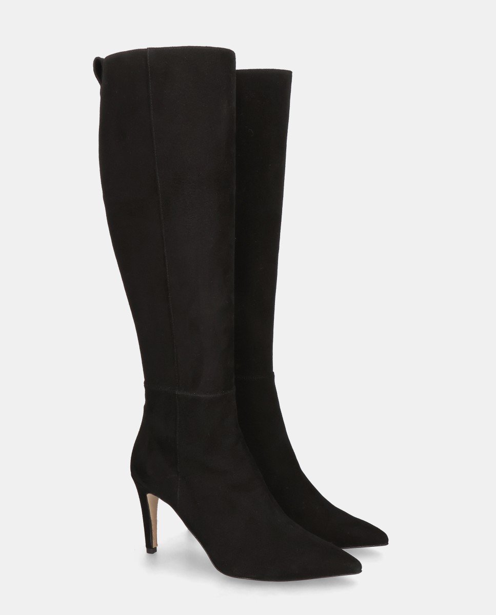 Botas alya de mujer en ante suave - Mascaró - Negro Negro-2