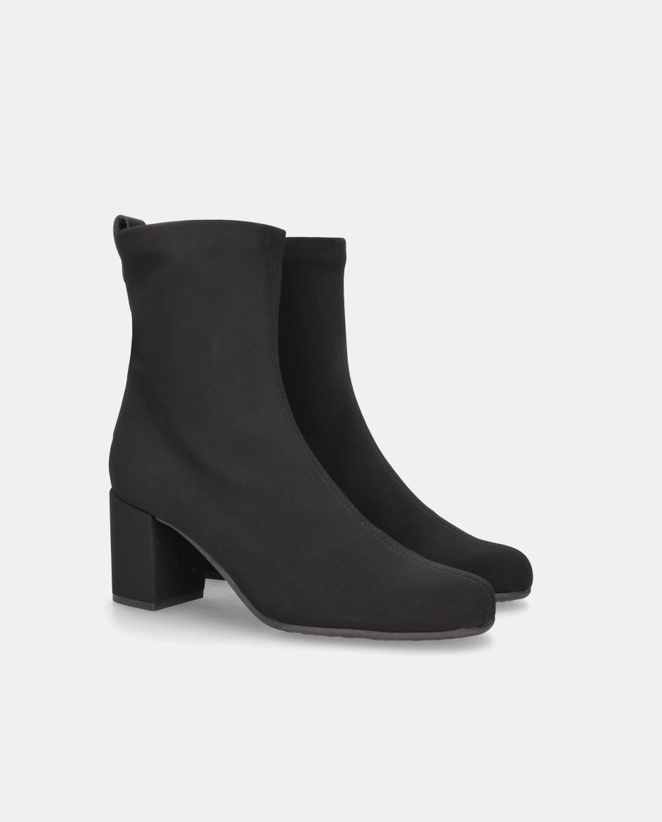 Botines bologna de mujer en tela elástica - Mascaró - Negro Negro-3