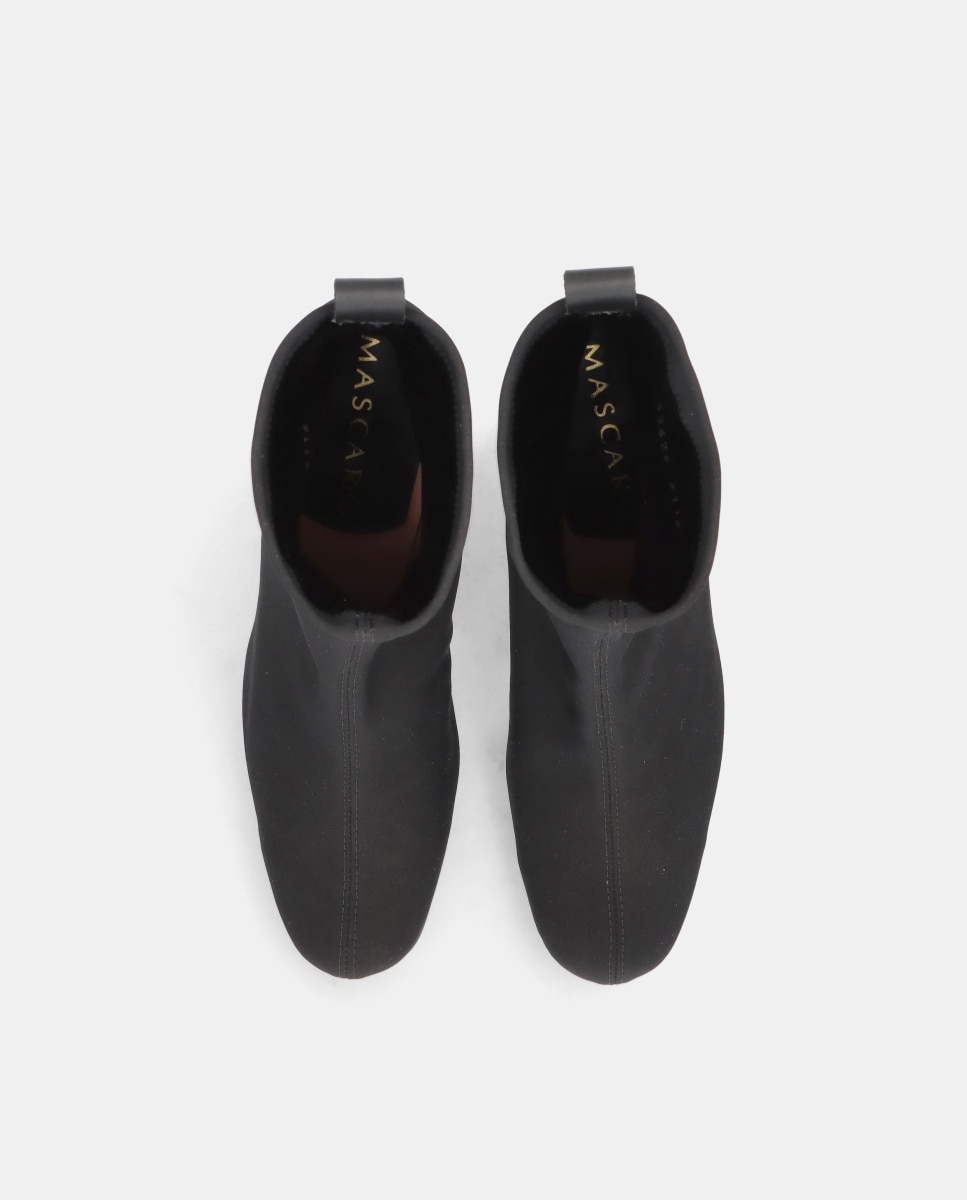 Botines bologna de mujer en tela elástica - Mascaró - Negro Negro-2