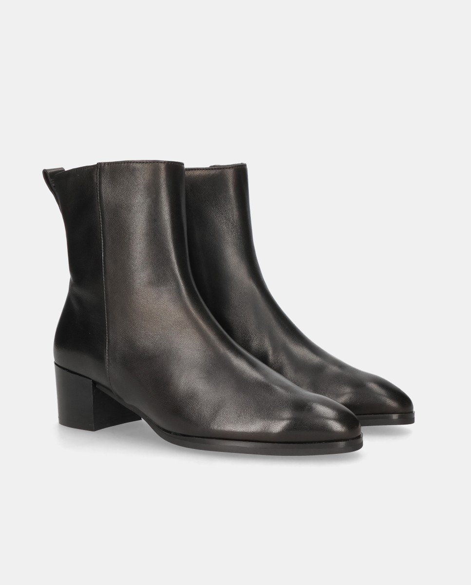 Botines sharon de mujer en napa suave - Mascaró - Negro Negro-3