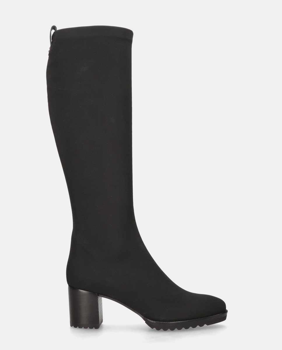 Botas cindy de mujer en tela elástica - Mascaró - Negro Negro-1