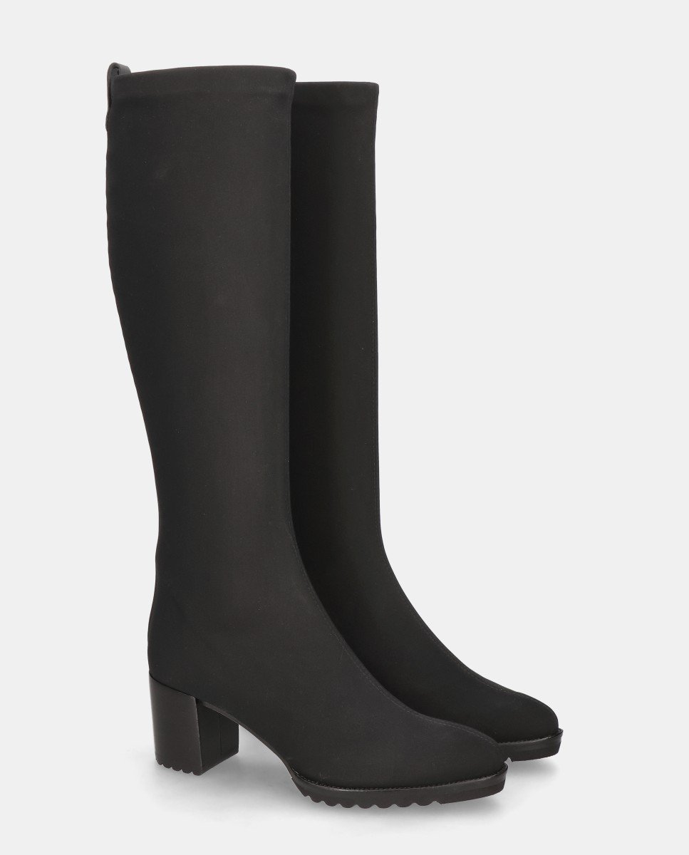 Botas cindy de mujer en tela elástica - Mascaró - Negro Negro-3