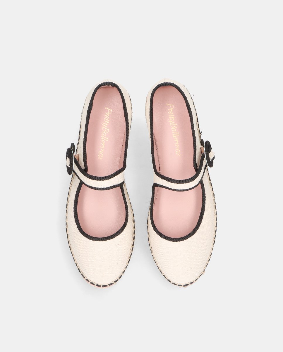 Alpargata athena de mujer en tejido canvas - Pretty Ballerinas - Blanco Blanco-2
