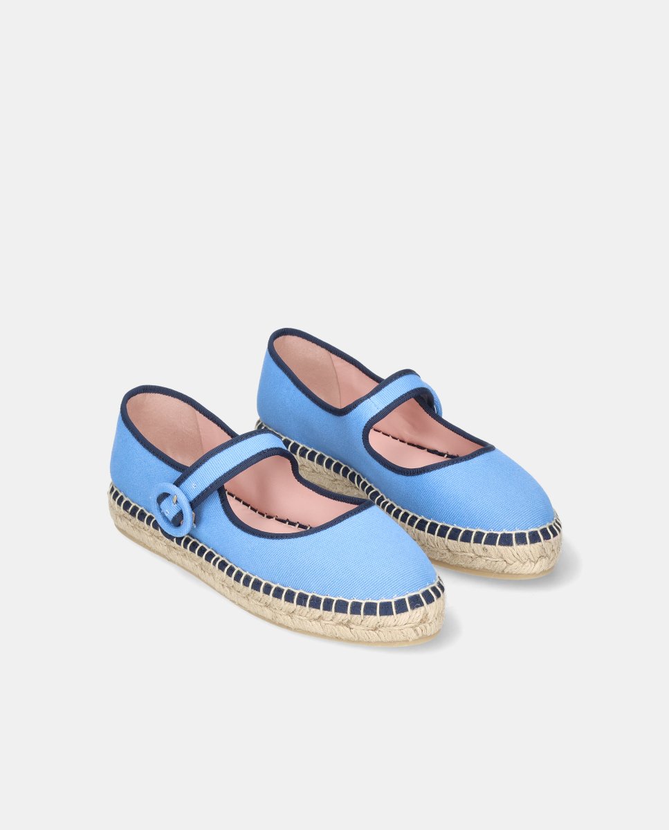 Alpargata athena de mujer en tejido canvas - Pretty Ballerinas - Azul Azul-3