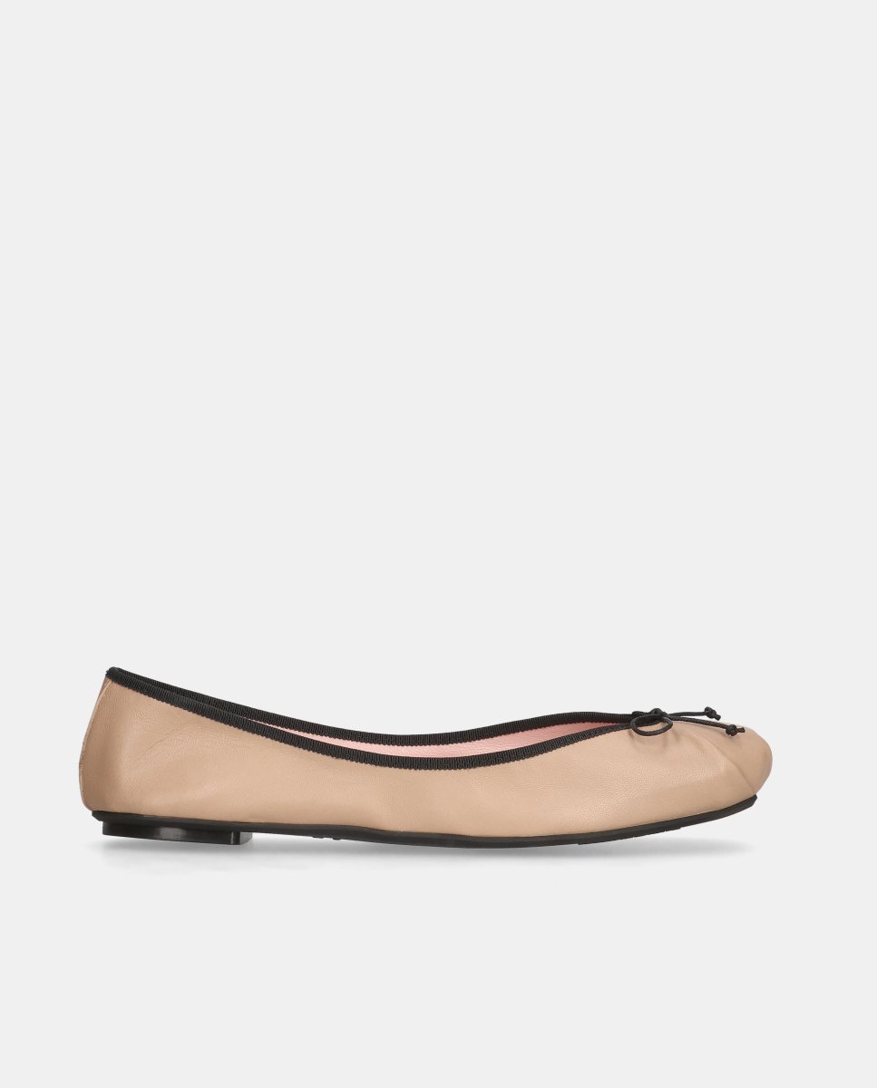 Bailarinas kristen de mujer en napa suave - Pretty Ballerinas - Beige Beige-1