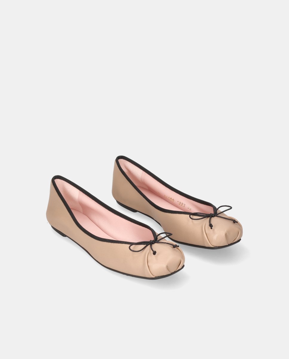 Bailarinas kristen de mujer en napa suave - Pretty Ballerinas - Beige Beige-3