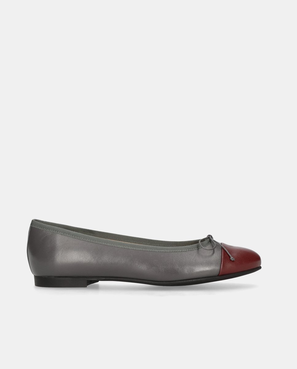 Bailarinas audrey de mujer en napa suave - Mascaró - Gris Gris-1