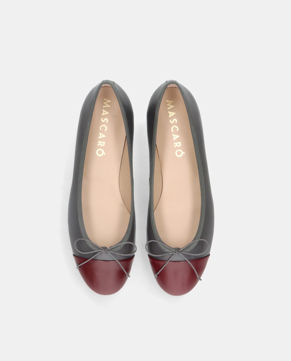 Bailarinas audrey de mujer en napa suave - Mascaró - Gris Gris-2