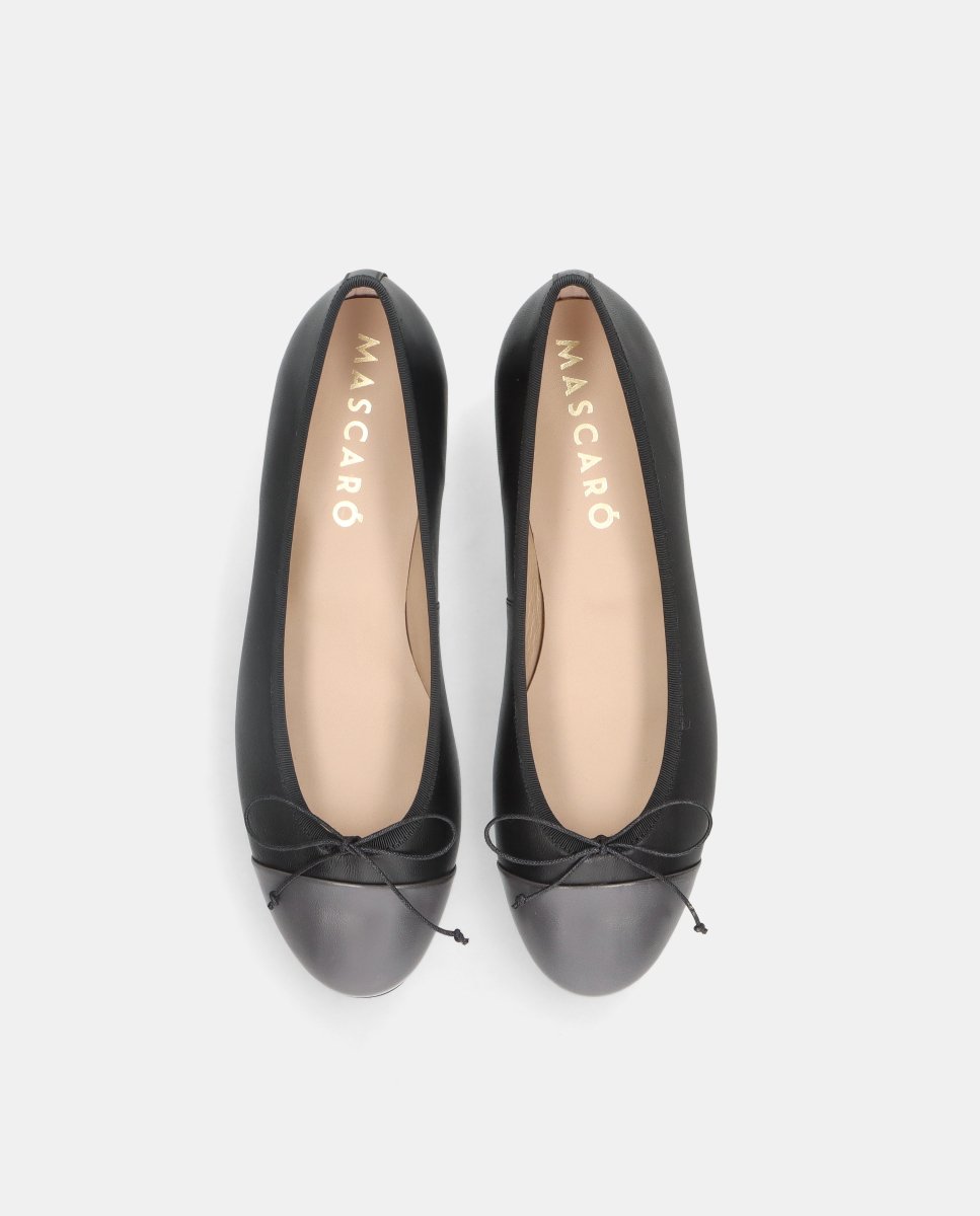 Bailarinas audrey de mujer en napa suave - Mascaró - Negro Negro-2