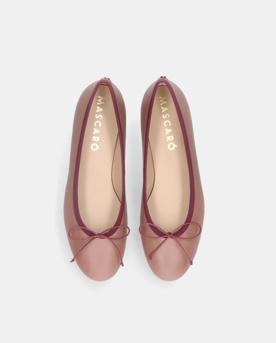Bailarinas audrey de mujer en napa suave - Mascaró - Rosa Rosa-2