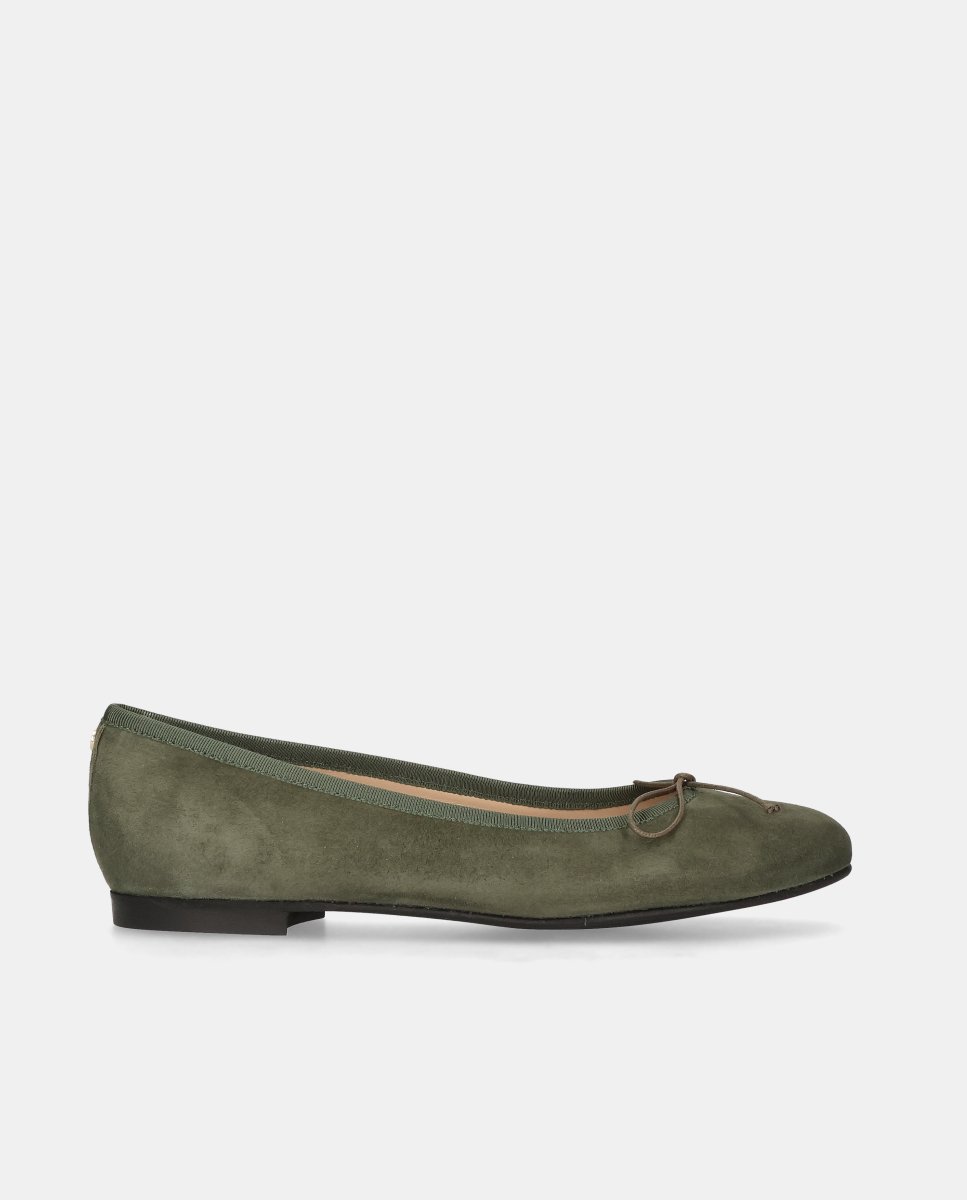 Bailarinas audrey de mujer en ante suave - Mascaró - Verde Verde-1