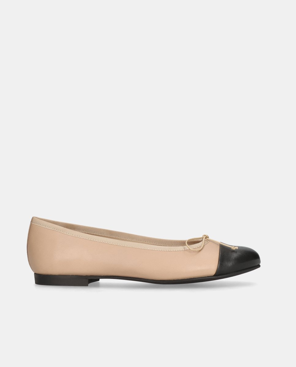 Bailarinas audrey de mujer en napa suave - Mascaró - Beige Beige-1