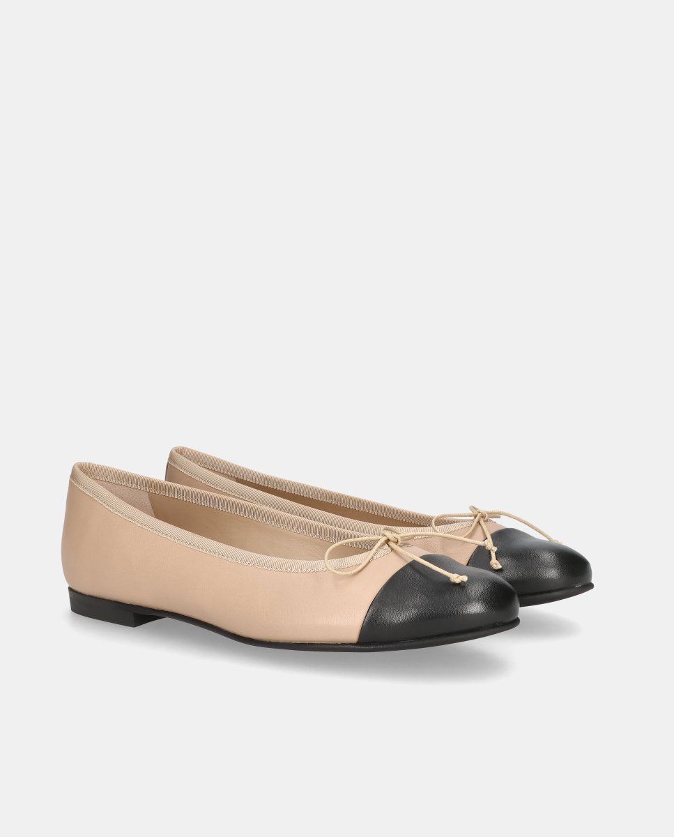 Bailarinas audrey de mujer en napa suave - Mascaró - Beige Beige-3