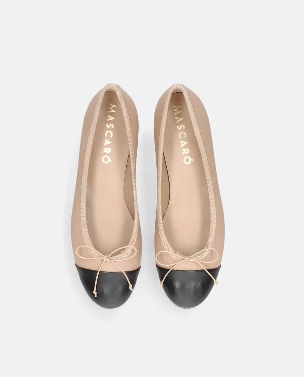 Bailarinas audrey de mujer en napa suave - Mascaró - Beige Beige-2