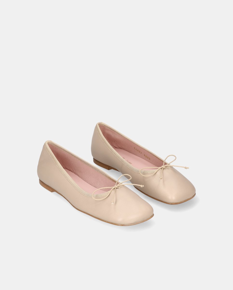 Bailarinas alessia de mujer en napa suave - Pretty Ballerinas - Beige Beige-3