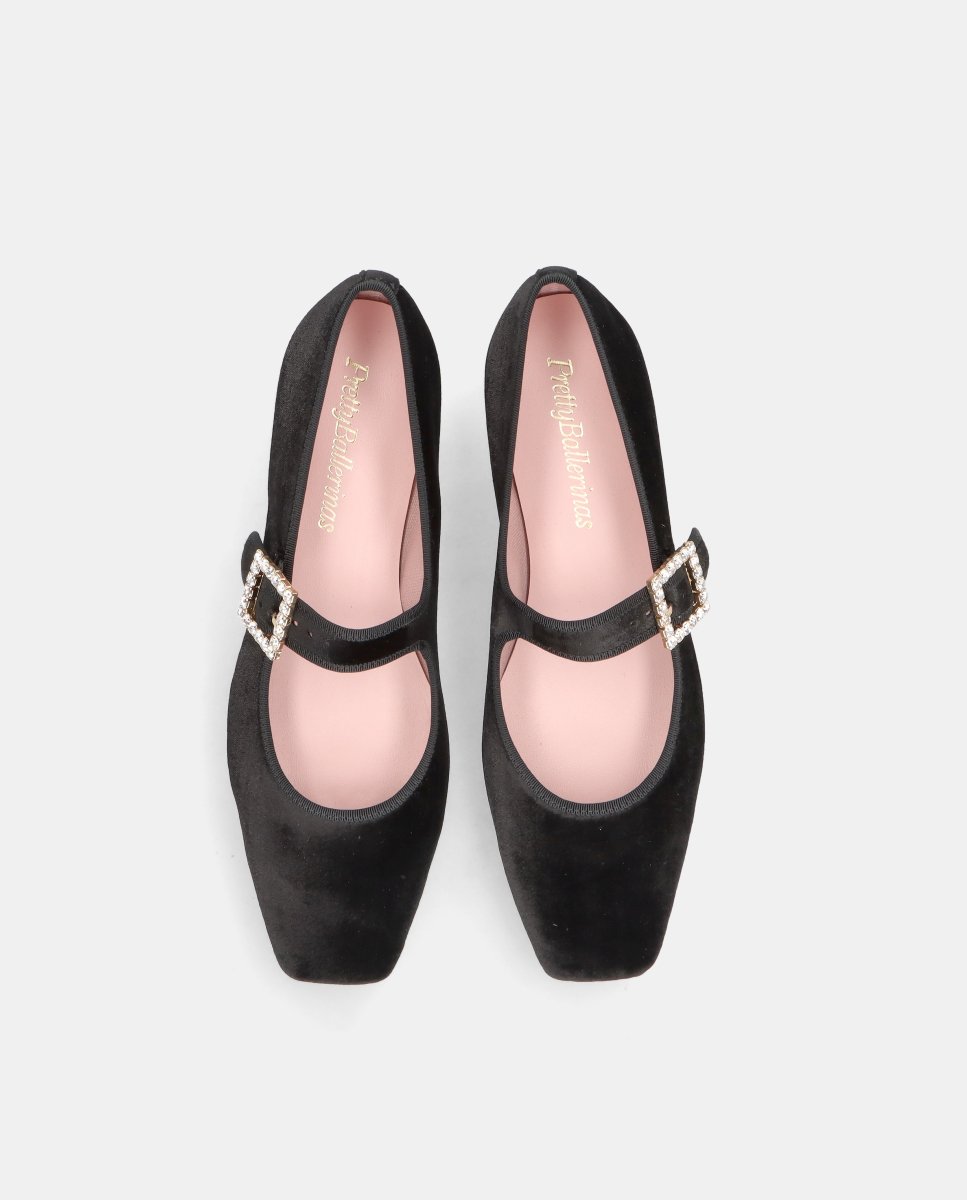 Bailarinas camille de mujer en terciopelo - Pretty Ballerinas - Negro Negro-2