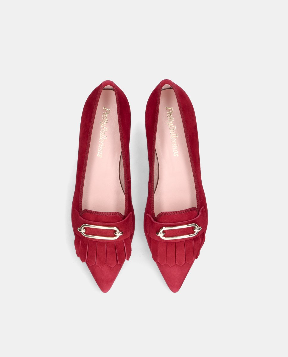 Loafers ella de mujer en ante suave - Pretty Ballerinas - Rojo Rojo-2