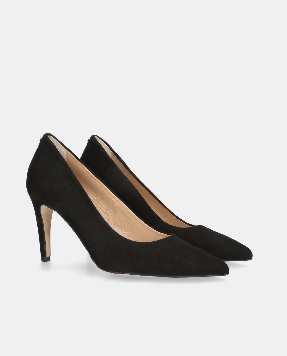 Salones de mujer en ante suave - Mascaró - Negro Negro-3