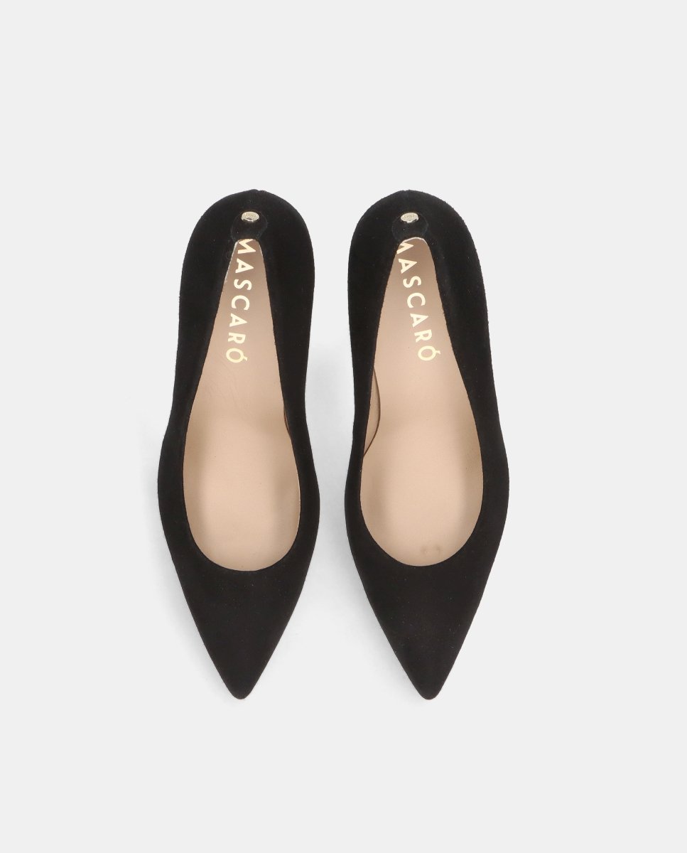 Salones de mujer en ante suave - Mascaró - Negro Negro-2