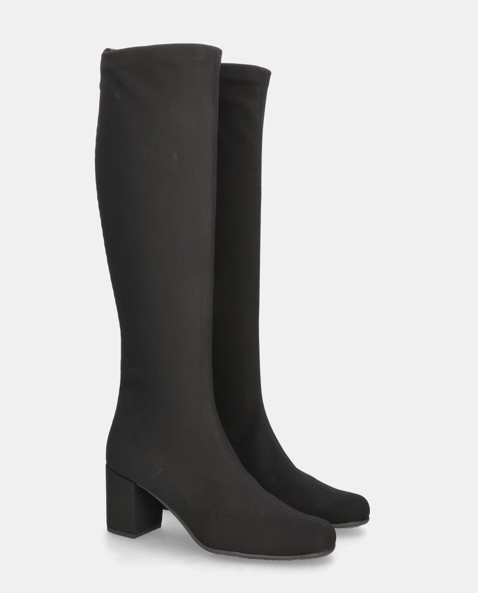 Botas bologna de mujer en tela resistente al agua - Mascaró - Negro Negro-3