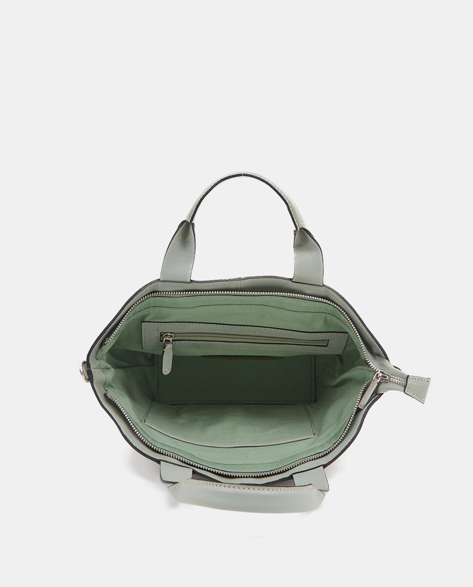 Bolso de mano pequeño tipo shopper Summer Song de piel color verde