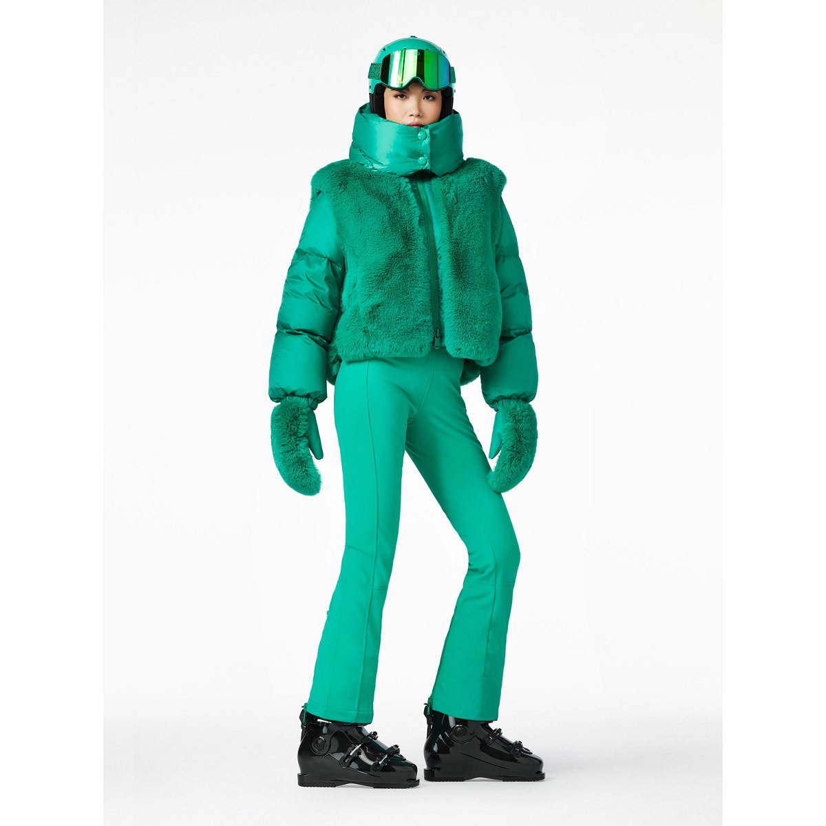 Chaqueta de esquí de mujer La Reine Goldbergh - Verde Agua Verde Agua-3