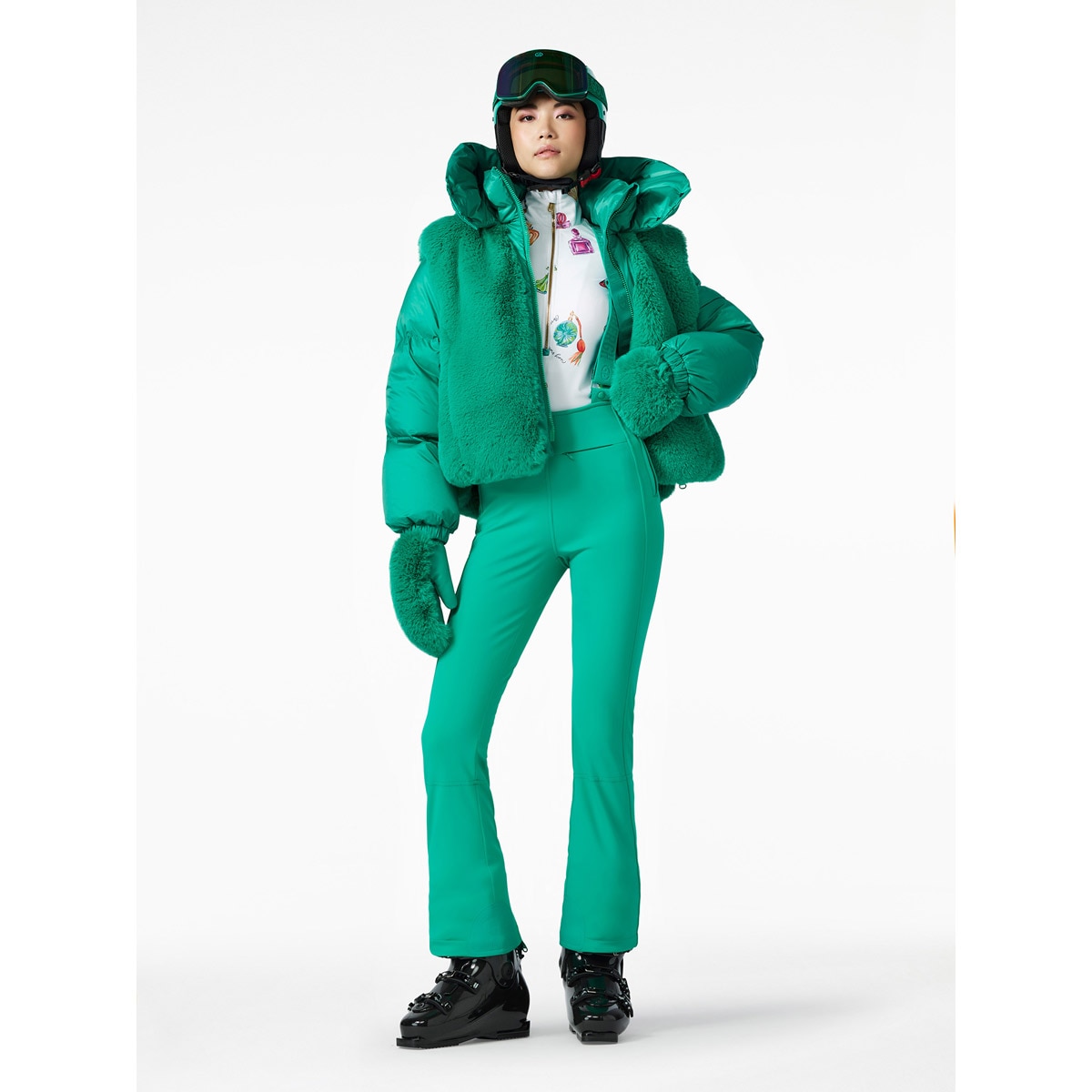 Chaqueta de esquí de mujer La Reine Goldbergh - Verde Agua Verde Agua-4