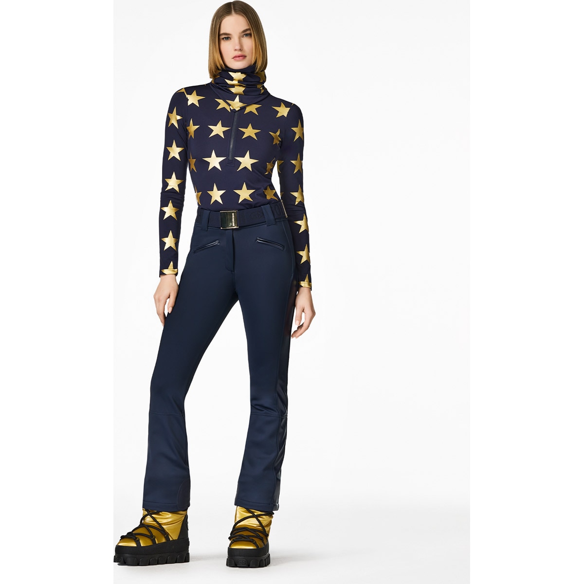 Pantalones de esquí de mujer Alessia Goldbergh - Azul oscuro Azul oscuro-4