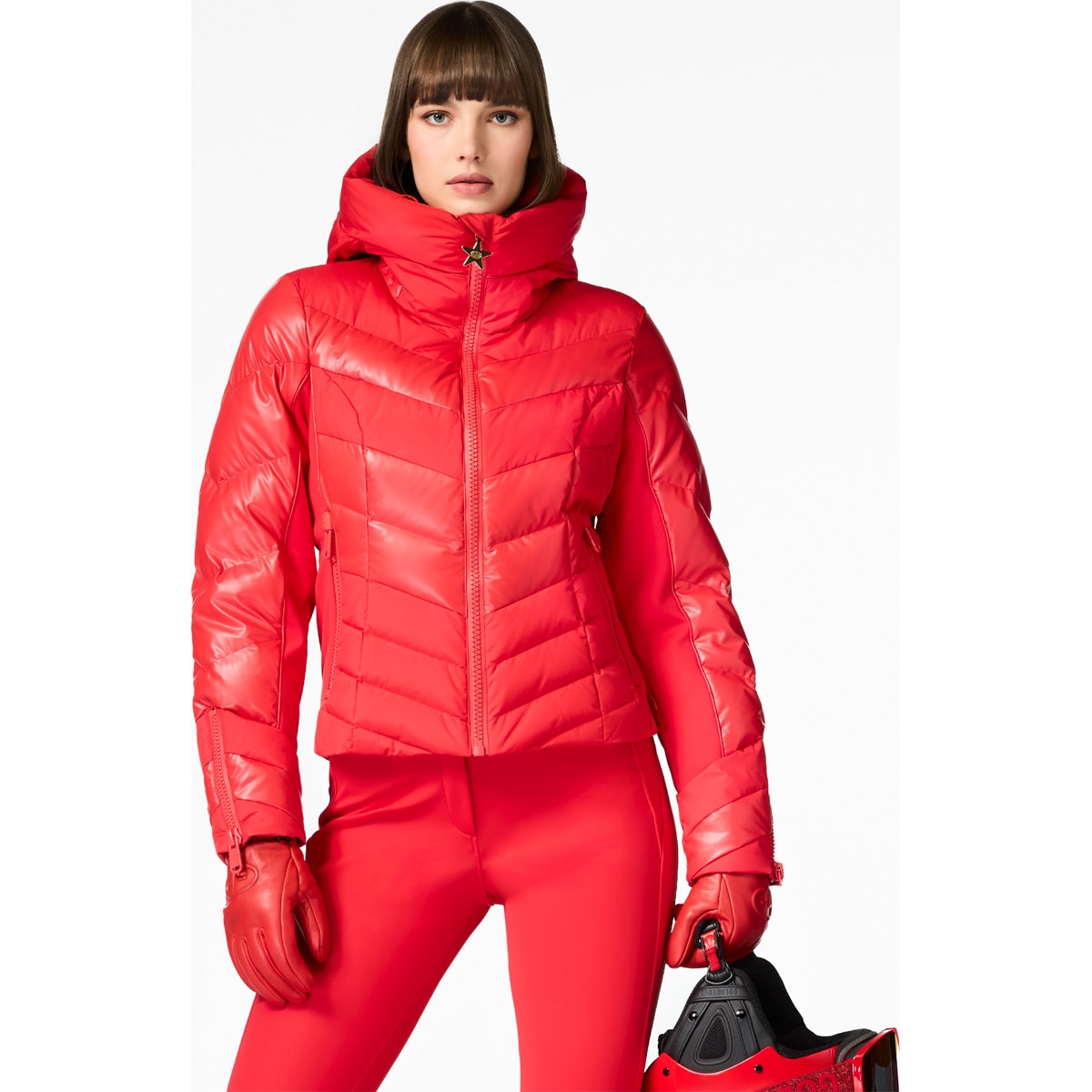Chaqueta de esquí de mujer Abisso Goldbergh - Rojo Rojo-3