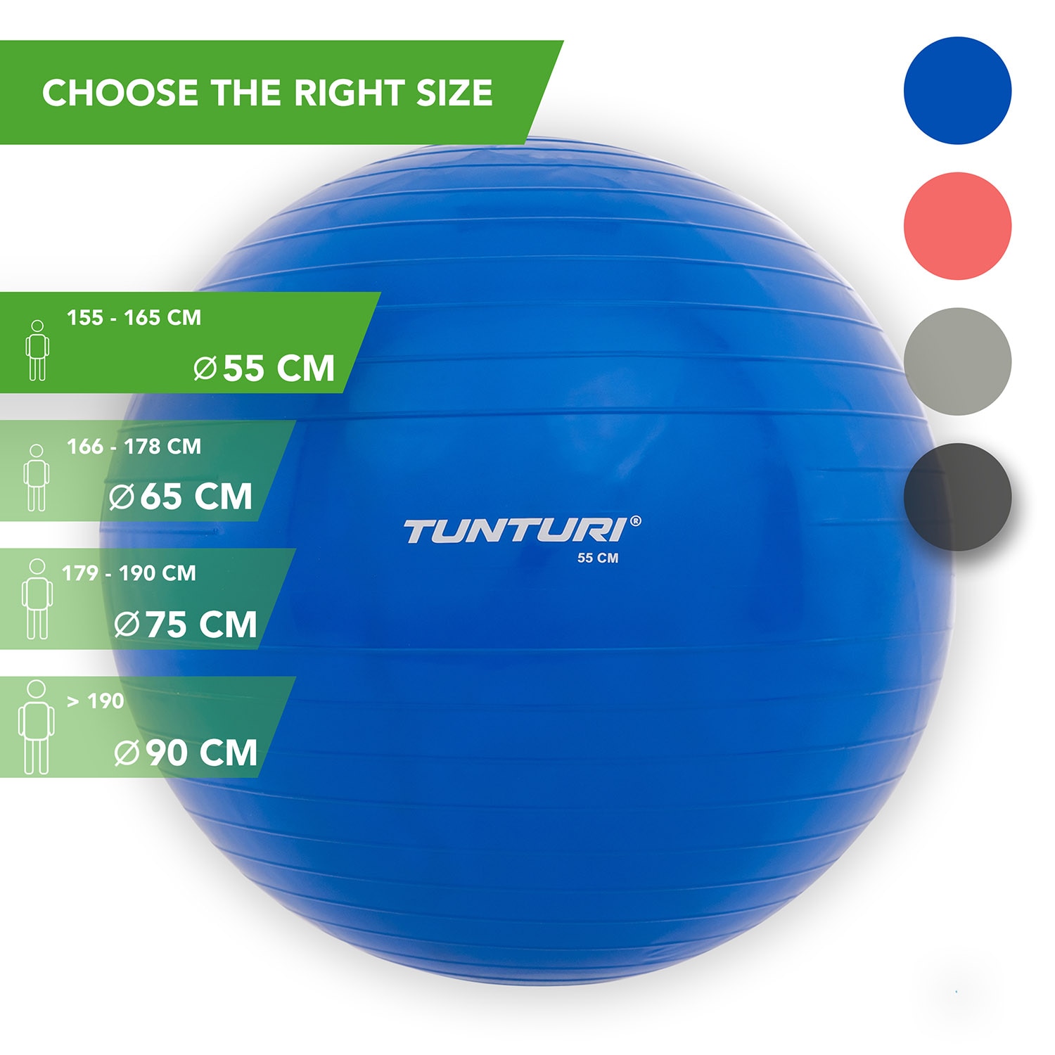 Gymball Parme 75cm - Ballon De Gym Anti-explosion, Pilates Et Renforcement Musculaire