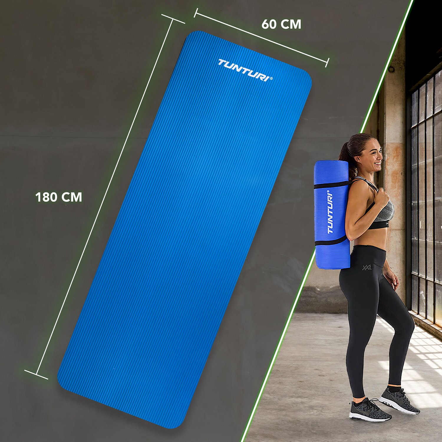 Esterilla para fitness NBR Tunturi - Azul Azul-6