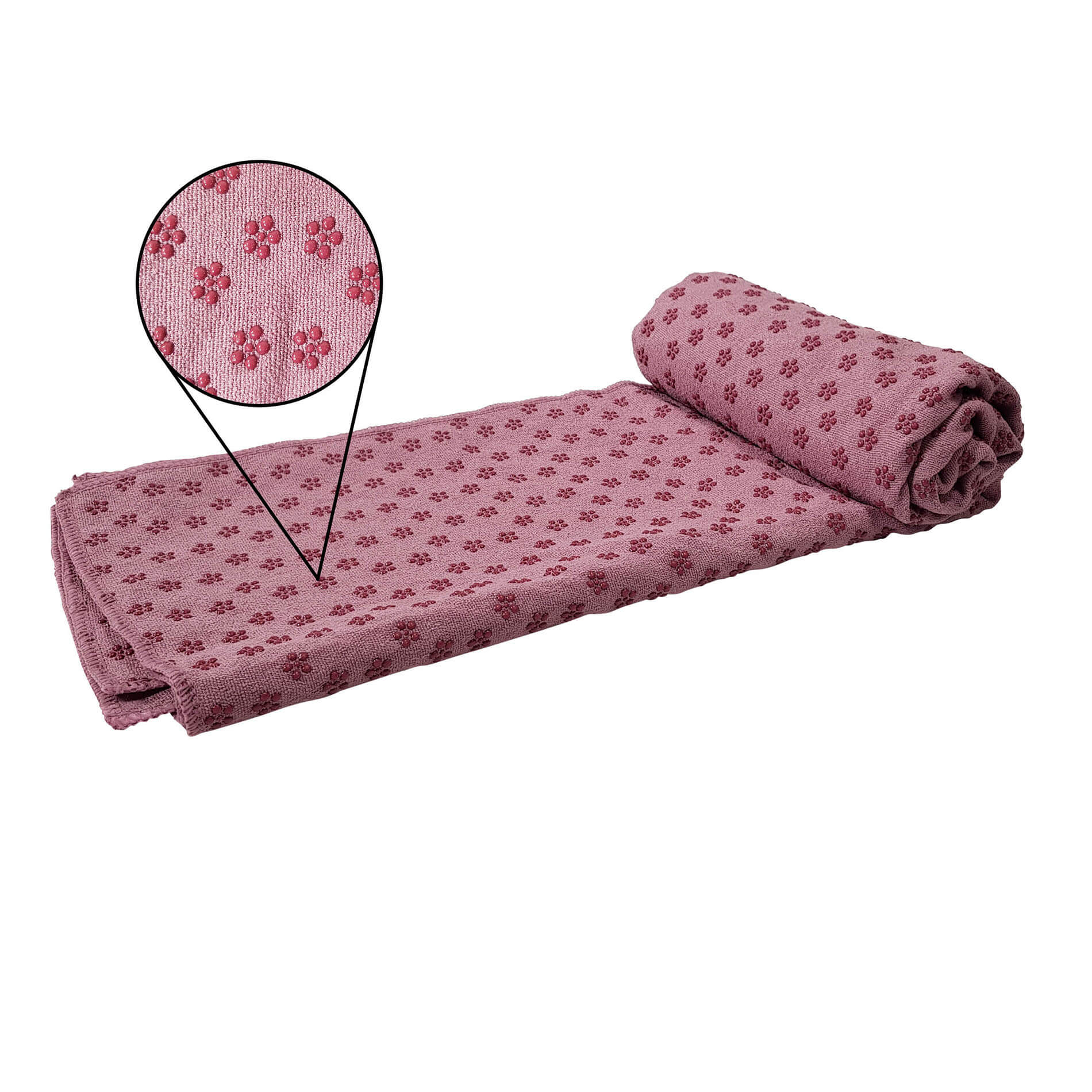 Toalla de yoga con bolsa transporte Tunturi - Rosa Rosa-3