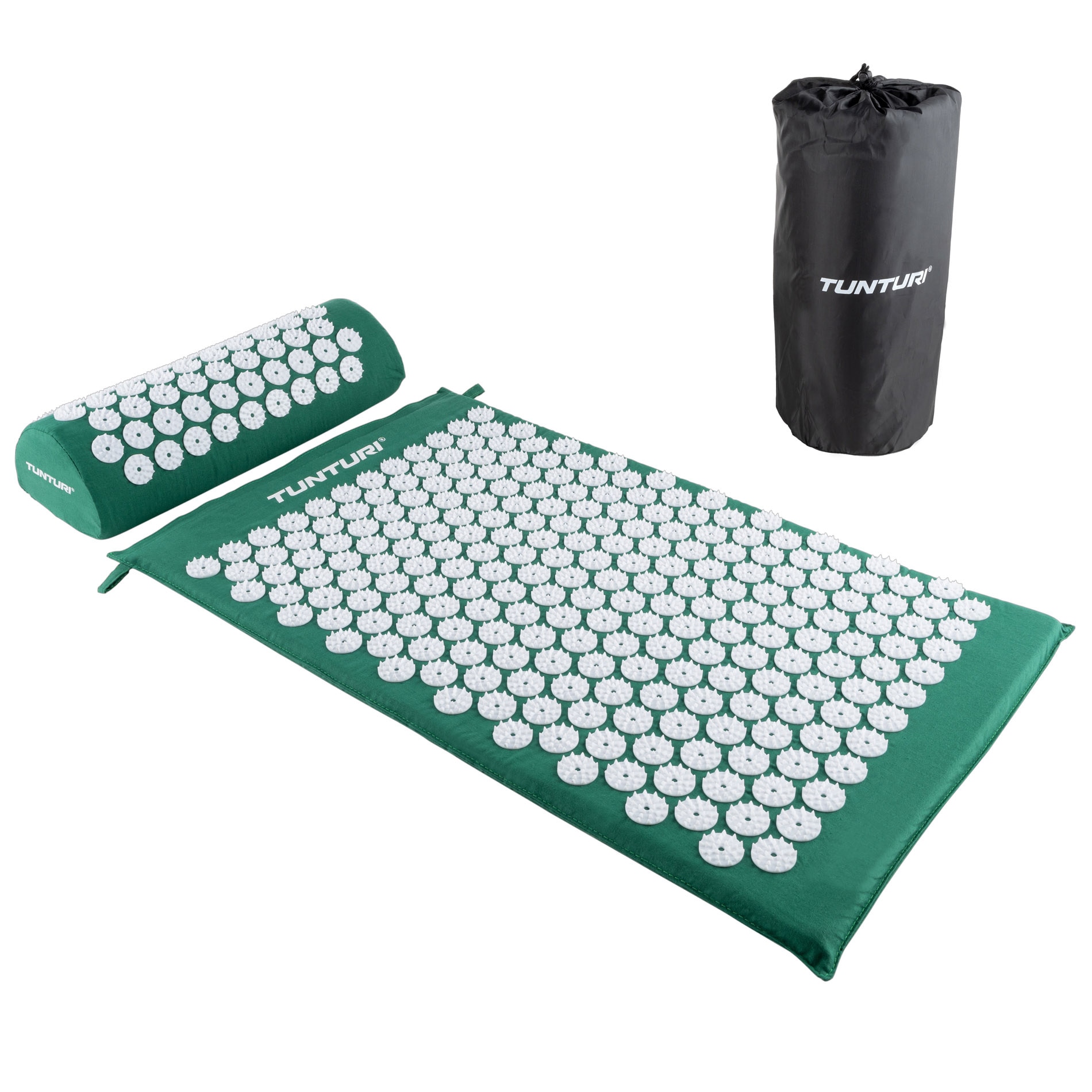 Alfombrilla de Acupresión con almohada Tunturi - Verde Verde-1