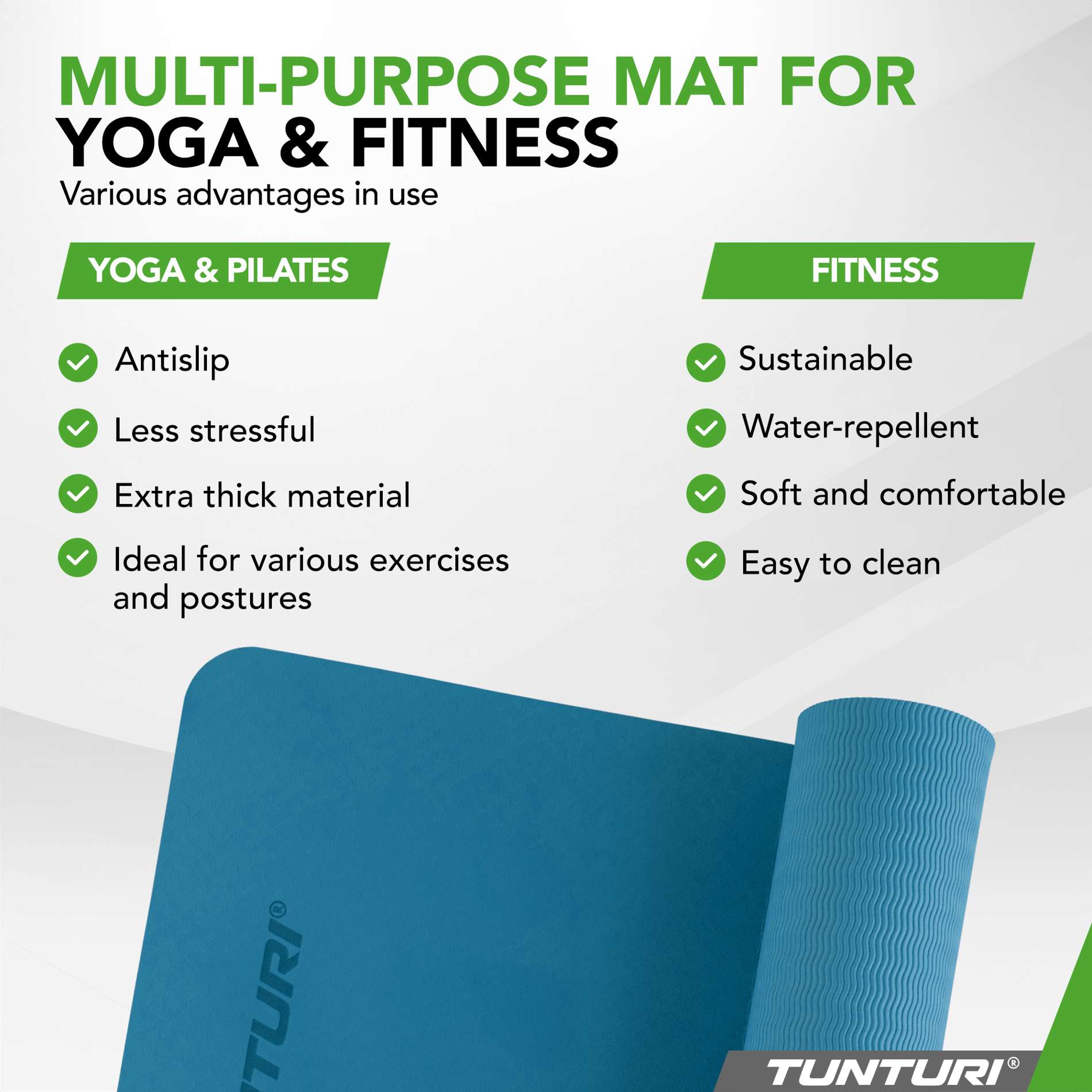 Imagen 6 de Esterilla Yoga Mat Tunturi - Azul Azul