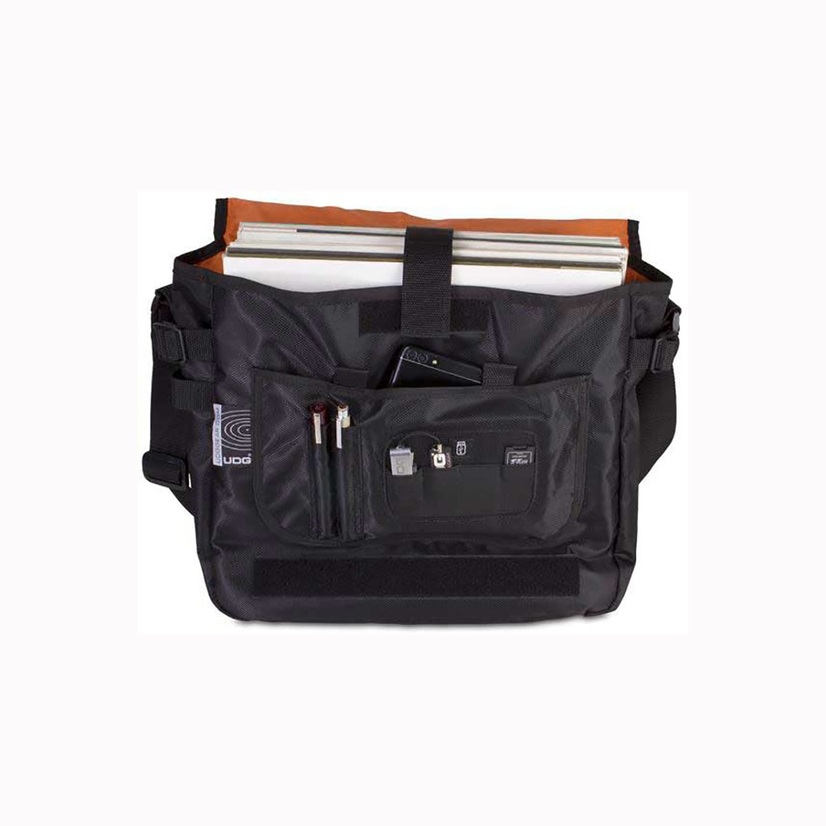 UDG - Funda para Equipo DJ UDG U9450BL-OR - Ultimate CourierBag Black, Orange inside.