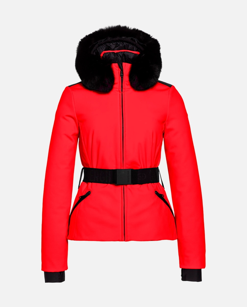 Goldbergh Chaqueta de esquí de mujer HIDA FAUX BORDER Natural