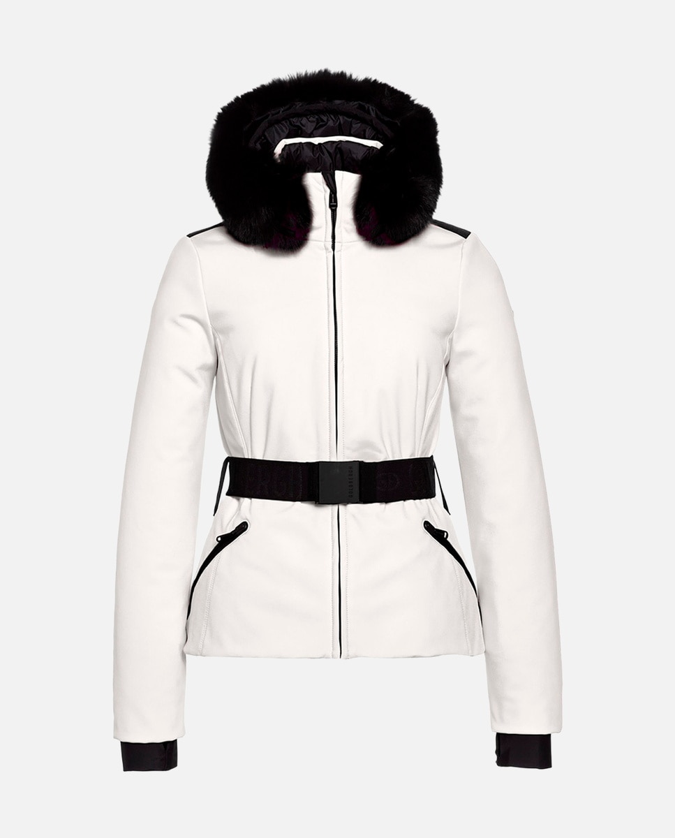 Chaqueta de esquí de mujer HIDA FAUX BORDER Goldbergh - Blanco Blanco-3