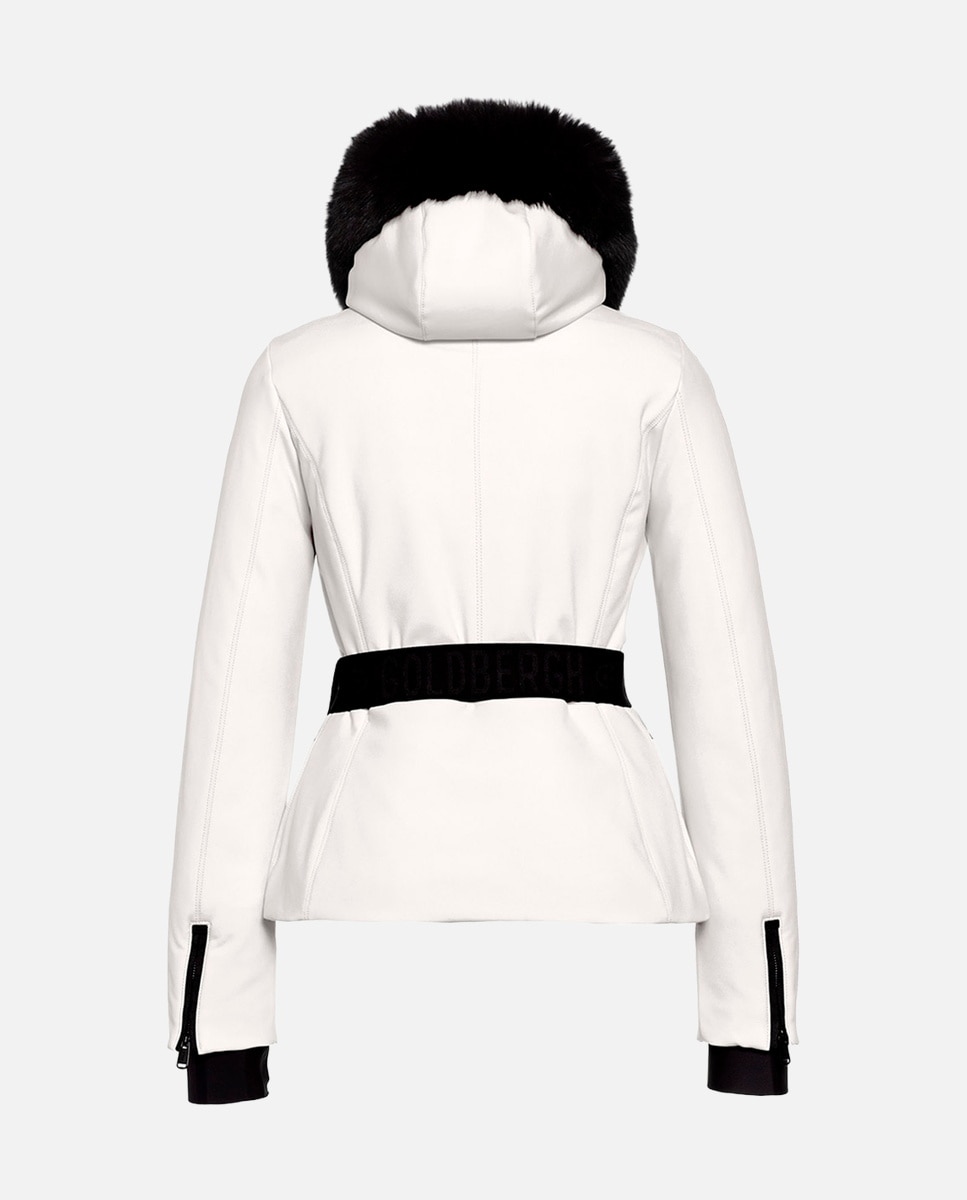 Chaqueta de esquí de mujer HIDA FAUX BORDER Goldbergh - Blanco Blanco-4