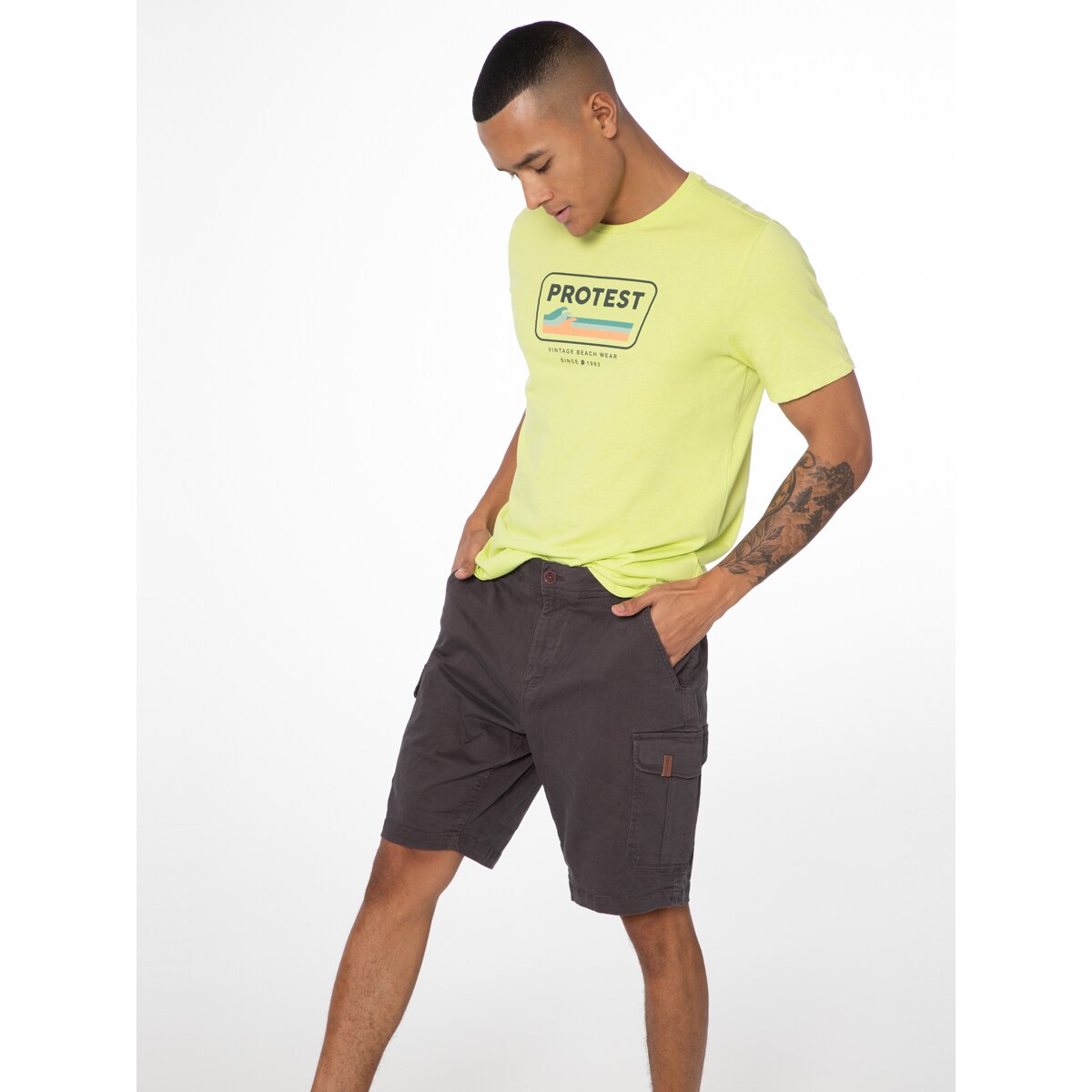 Pantalón corto de hombre Nytro Protest - Gris claro Gris claro-3